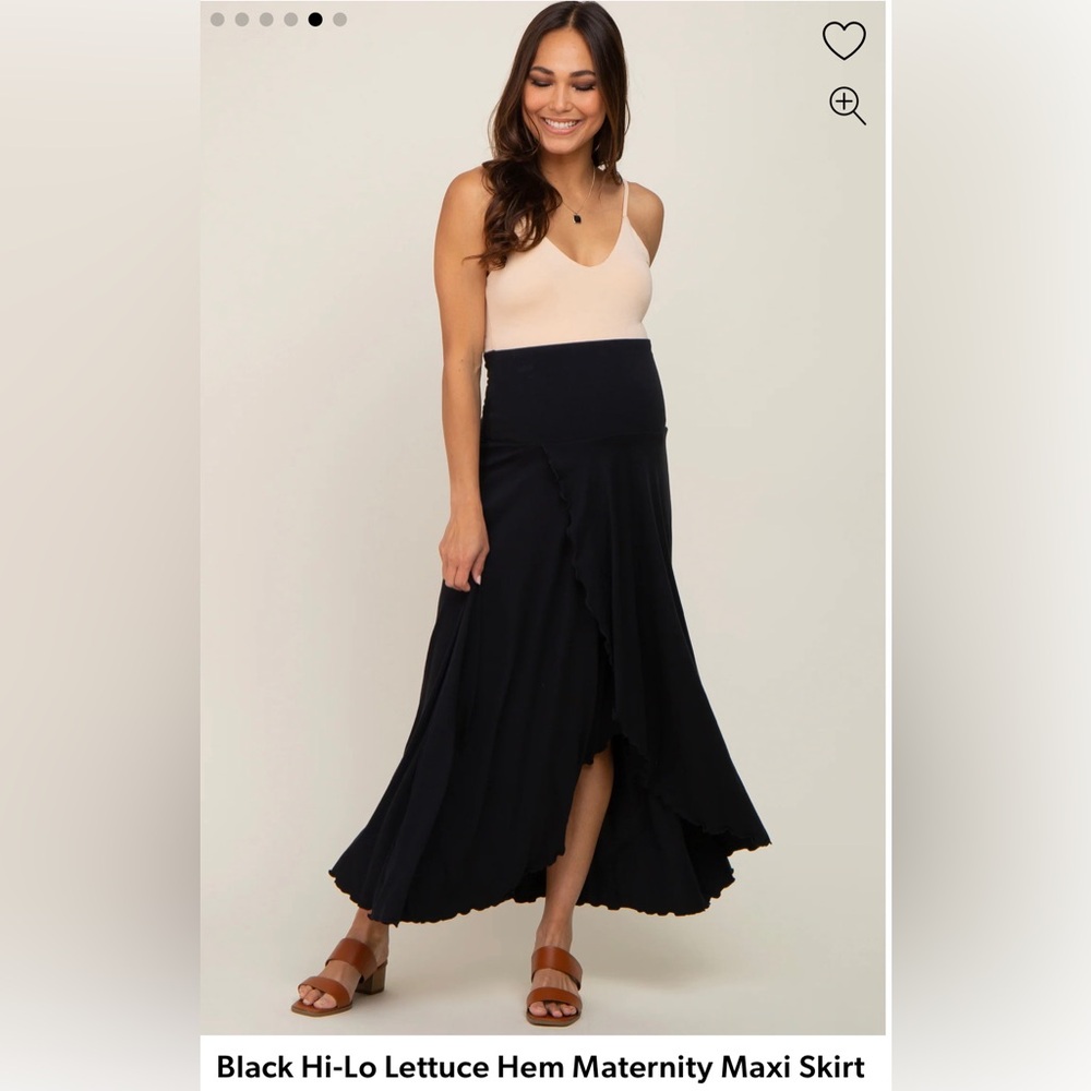 Pinkblush Black hi-lo maternity skirt size xl